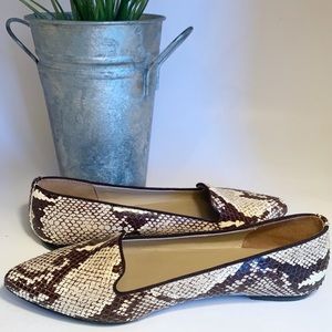Mercanti Fiorentini Snakeskin flats 8.5